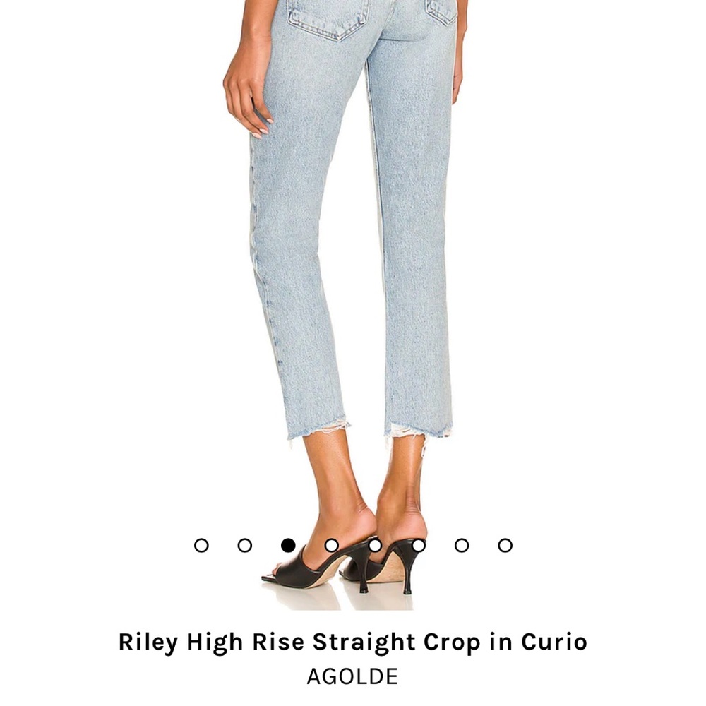 Agolde Riley High Rise Crop Jeans - Picture 2 of 7
